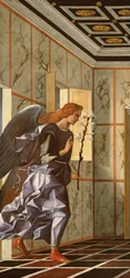 El Arcángel Gabriel, del díptico de la Anunciación (post-restauración)